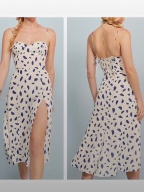 Reformation Juliette Dress in Dalmatian Size 12